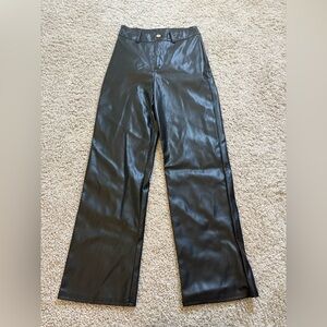 Shein Black leather pants